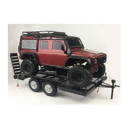 Bouble Axis Heavy Duty All Metal Trailer til 1/10 Rc Rock Crawler Truck Traxxas Trx4 Axial Scx10 900