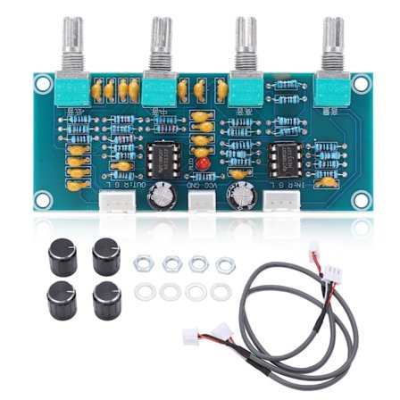 Digital Effektförstärkarkort 2 Kanaler Förförstärkarmodul NE5532 Chip DC 12V till 24V