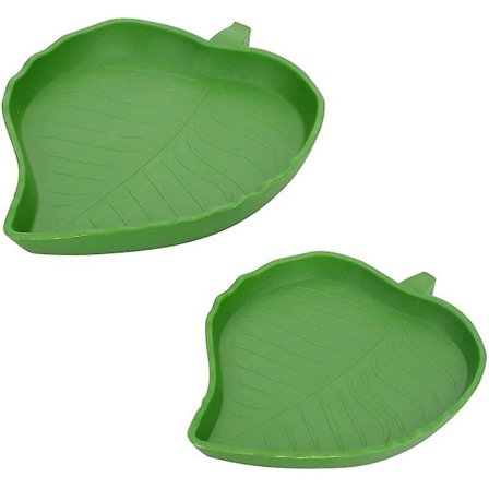 Sæt med 2 flade skåle til krybdyr og skildpadder - Til firben, hamstere, slanger - 2 størrelser - NEE