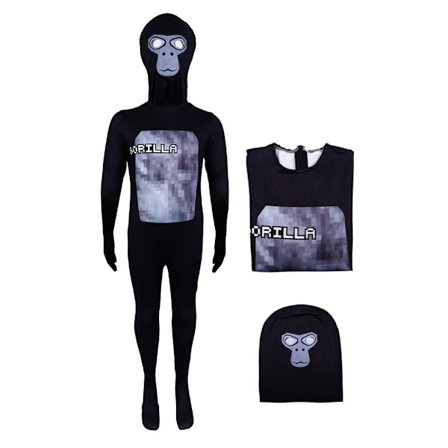 Gorilla Tag Halloween Cosplay Halloween Kostyme Barn Tag Spill Lava Cosplay Kroppsdrakt Scene Perkompatibel medformingsklær Svart
