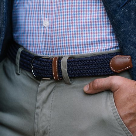 Ceinture élastique bleu foncé XL pour hommes - Ceintures élastiques