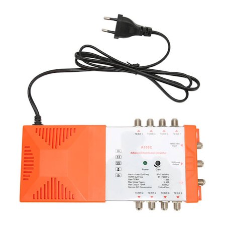 Jakovahvistimet A108C LTE-suodatin Professional 8-kanavainen jakeluvahvistin EU Plug 230V