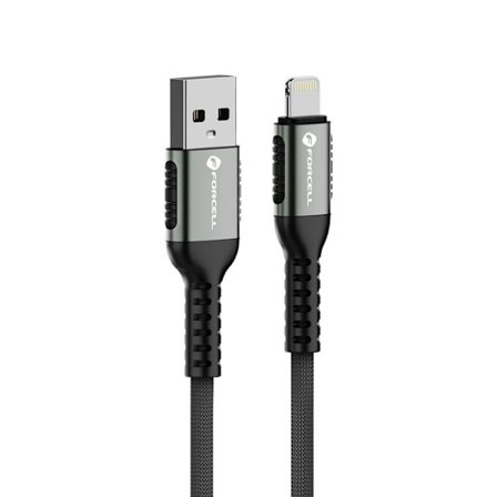 Forcell USB-A - Lightning 12W 2.4A Kabel 0.5m PD Cafule Sort