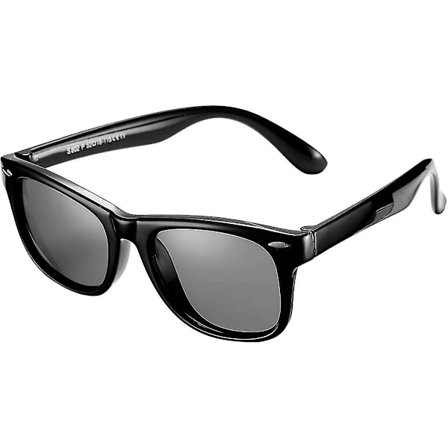 Polariserade solglasögon - svart ram svart ben grå - polariserade