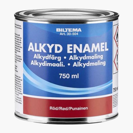 Biltema - Alkydmaling rød 0 75 liter