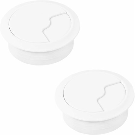 Työpöydän kaapeliläpivienti ja upotettu työtaso USB-kaapeleiden, virtalähteen, CPU:n ja näytön liittämiseen PVC-muovi Porauksen halkaisija: 80mm - 