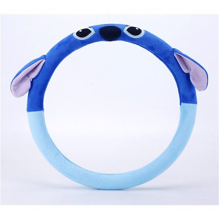 Bil-tegneserie Stitch rattet betræk kreativ sød vinter plys rat betræk frostsikret og varm