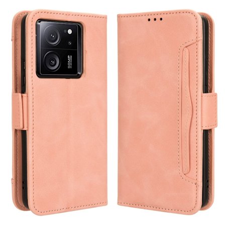 SKALO Xiaomi 13T/13T Pro 6-FACK Plånboksfodral - Rosa