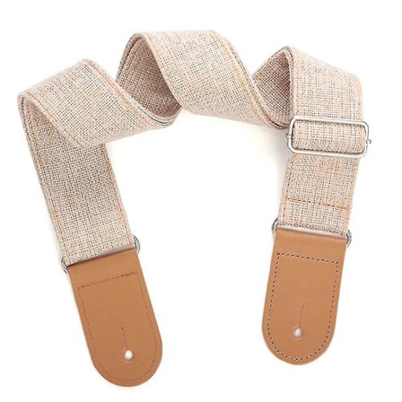 Bomuld Linned Guitarrem Dobbeltlags Forstærket Læder Elektrisk Guitar Kryds (1 stk, Brun)