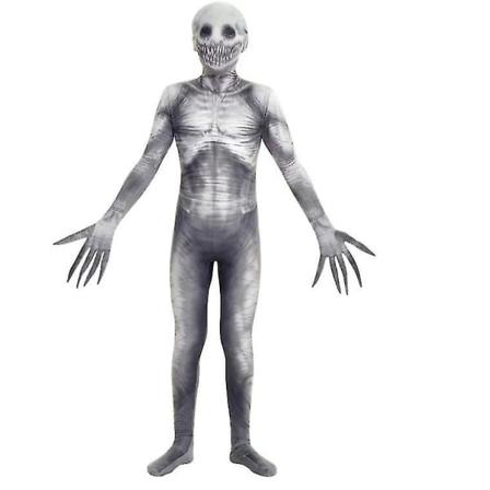 Zombie Onesie + Skalle Huva Cosplay Skräckspel Förälder-Barn Festdräkt Halloween - 1 100