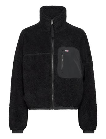 Tjw Casual Sherpa Jacket Sweat-shirts & Hoodies Fleeces & Midlayers Svart Tommy Jeans*Betinget Tilbud