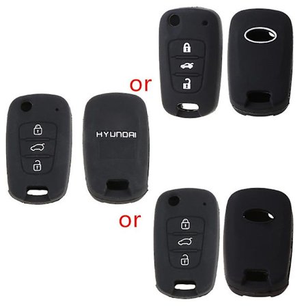 3 knapper silikone bilnøgle cover etui til Hyundai I30 Verna Veloster