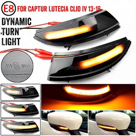LED Dynamisk Sidospegel Blinkers Sekventiell Lampa För Renault KAPTUR CAPTUR J5 H5 Clio IV MK4 Zoe ZE40 Lutecia Grandtour