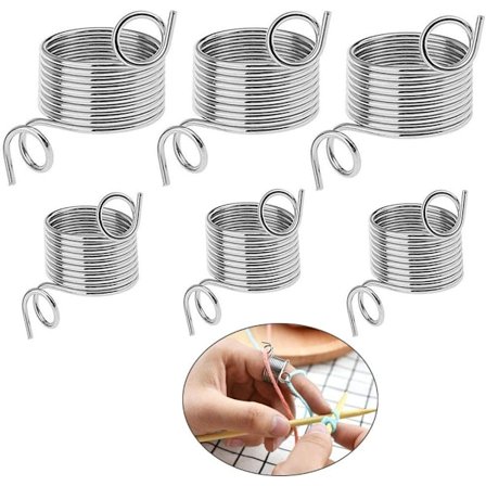 6-pack 2 storlekar metallgarnguide fingerhållare stickning fingerborg för virkning K