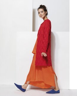 Strikkeopskrift Trøje Rød - Lang Yarns