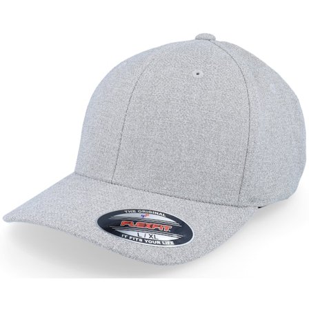 Flexfit - Melange Light Heather Grey Flexfit Flexfit Grey Cap - @ Hatstore