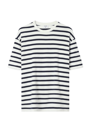 Filippa K Striped Crewneck Tee T-shirts Herr Vit S