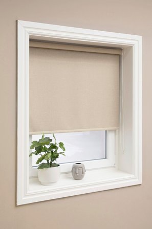 Hasta - Mörkläggningsrullgardin i textil, höjd 185 cm - Beige - Rullgardiner - 180 - Från Homeroom