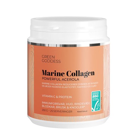 Green Goddess Powerful Acerola Marine Collagen 250 g, Helse & Madvarer, Kollagen, Kollagenpulver