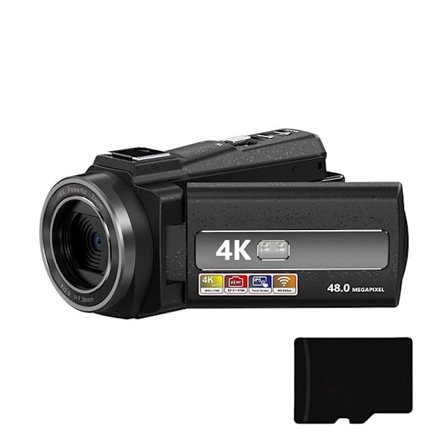 INF Videokamera 4K/48MP/16x zoom/IR mörkerseende/fjärrkontroll/32GB kort