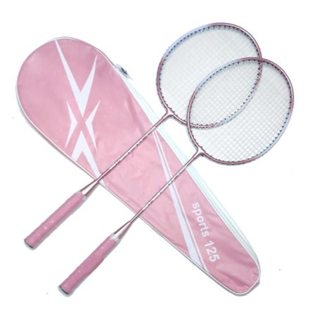 Professionellt lättviktigt badmintonracket i metall för studenter, nybörjarträning, Goddess Pink