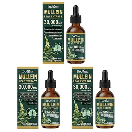 Kongelysdråper for lunger og kongelysbladekstrakt for lunger med klorofyll, naturlig urtetilskudd for lungerens, pustestøttetilskudd