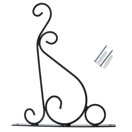 IC Järn Blomkruka Krok s Landskapsarkitektur Fäste Vägghängande Balkong Svart