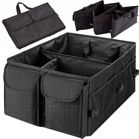Bagasjeromveske / Sammenleggbar Organizer til Bil - Oppbevaring Svart