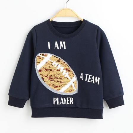 Pojke Crew Neck Hoodies Bokstäver Printed Höst Toppar