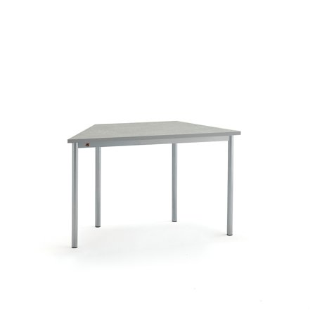 Tisch SONITUS TRAPETS, 1200x600x720 mm, Linoleum grau, alugrau