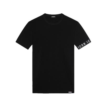 Dsquared2 Round Neck Icon T-Shirt Black , Zwart , Heren , Maat: L