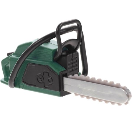 Simuleret motorsav rekvisit Mini motorsav model Mini hus motorsav figur Mini hus indretning