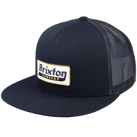 Brixton - Black trucker Czapka Z Daszkiem - Steadfast High Profile Black Trucker @ Hatstore