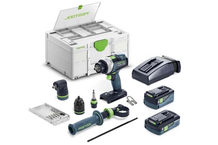Festool QUADRIVE TDC 18/4 5,0/4,0 I-Set Skruvdragare med batteri och laddare, Maskiner