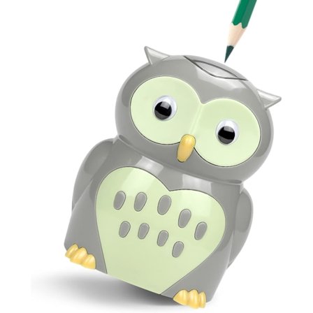 Pöllön terä sarjakuva sähköinen teroitin teroitin opiskelija teroitin paristokäyttöinen pöllö