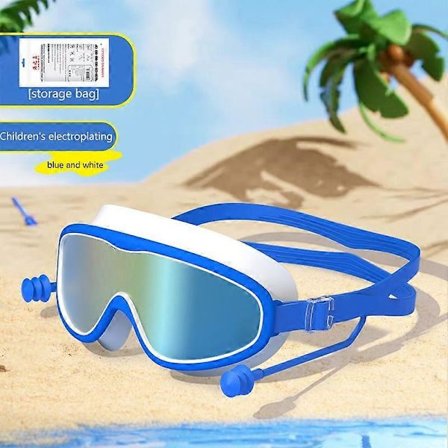 Svømmebriller for voksne med stor ramme, vanntette, antidugg, høyoppløselig svømming