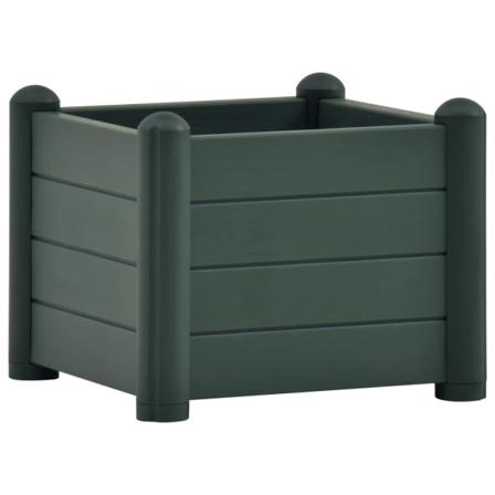 Vidaxl Upphöjd Odlingslåda Pp Grön 43x43x35 Cm Grön