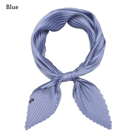 Plisserad print Fyrkantig halsduk BLÅ