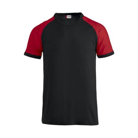Clique Unisex Vuxen Raglan T-shirt S Svart/röd