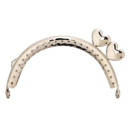 2 stk. 8,5 cm bueformet pungeramme møntpung kyspænding clutchlås hardware tilbehør til DIY syning sølv