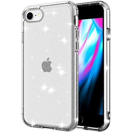Skal Glittery Powder Design iPhone 7/8/SE Clear