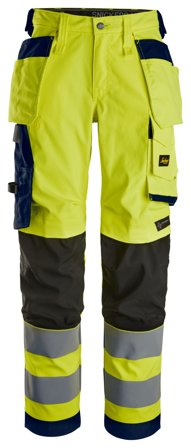 Snickers Workwear 6743 Työhousut keltainen, huomioväri 34, Vaatteet