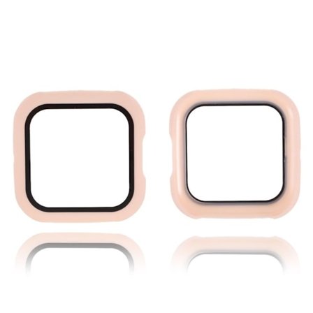 Fitbit Versa 2 stylish frame with tempered glass - Beige