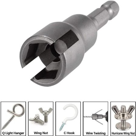 Sommerfugl bolt fatning nøgle 6,35 mm sekskant skaft fatning adapter møtrik