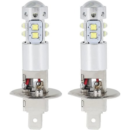 2 stk. H1 LED-hovedlyspærer Super Bright 6000K hvite LED-tåkelyspærer Frontlykt