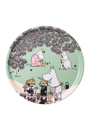 Arabia Mumin bricka 35cm Omtanke Serveringstillbehör Grön 35 cm
