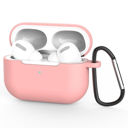 Silikonskal Med Karbinhake Apple AirPods Pro Rosa
