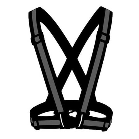 2-Pakning Refleksvest Reflekssele for Løping og Sykling Svart—pa