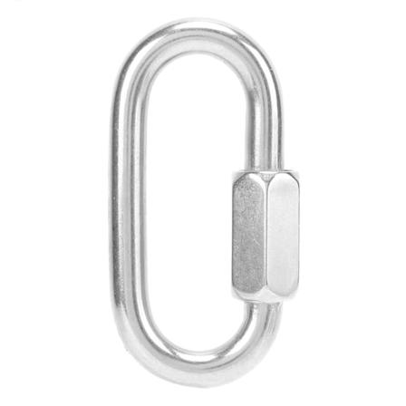 Lukittava karabiinikoukku Ketjukytkin ruostumattomasta ter ksest O-muotoinen pikalukko karabiinikoukulle ulkovarusteille 10 mm / 0,4 tuumaa