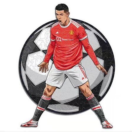 120-delt træpuslespil med Cristiano Ronaldo til børn A5